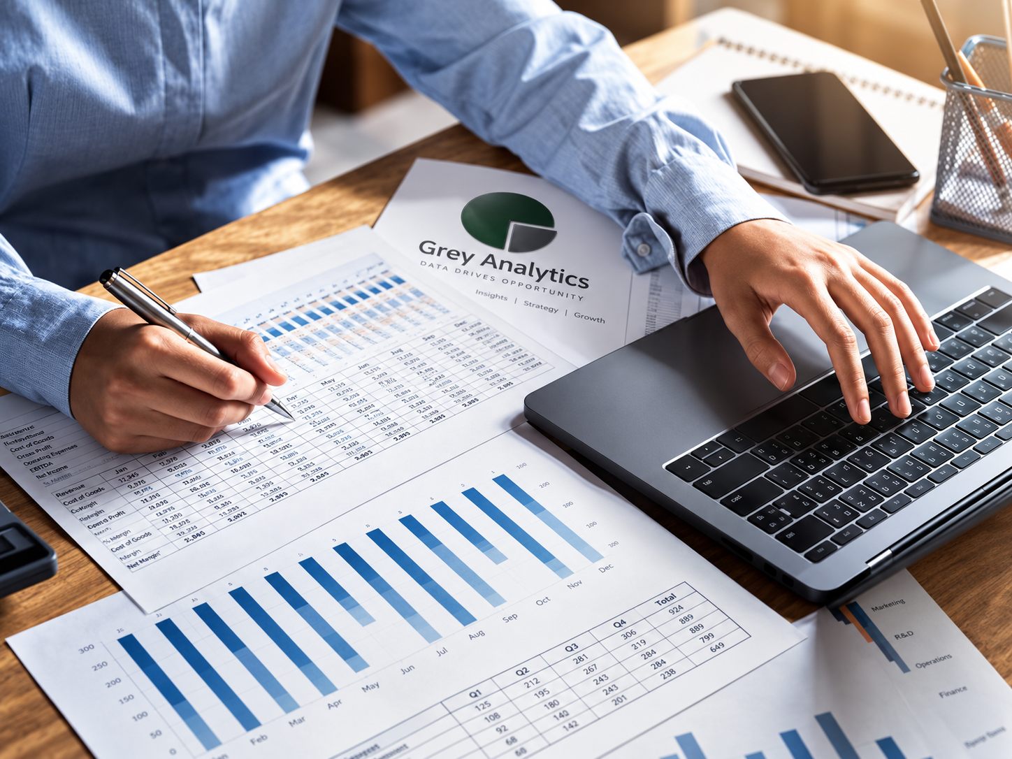 Grey Analytics financial analysis visual